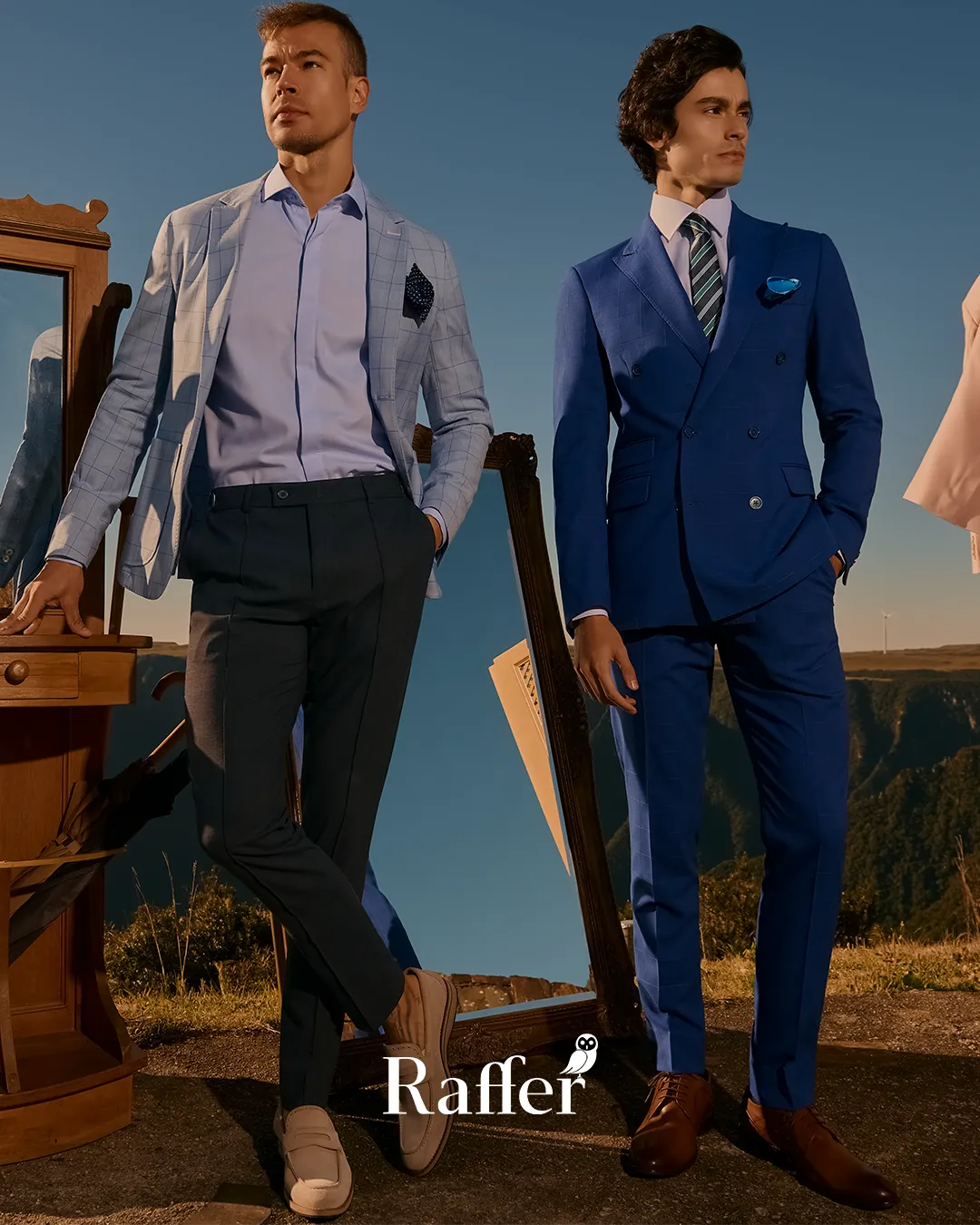 Modelo da coleção, traje social masculino