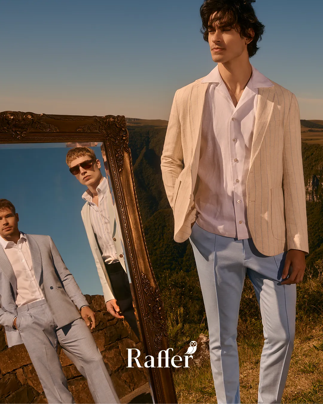 Modelo da coleção, traje social masculino