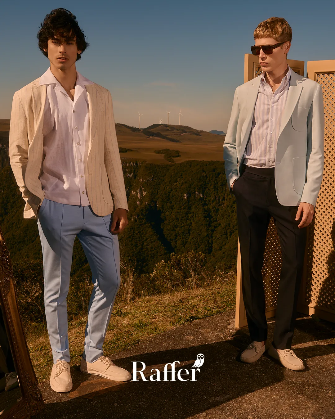 Modelo da coleção, traje social masculino